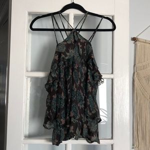 Barely worn floral boho flowy Free People Tank Top